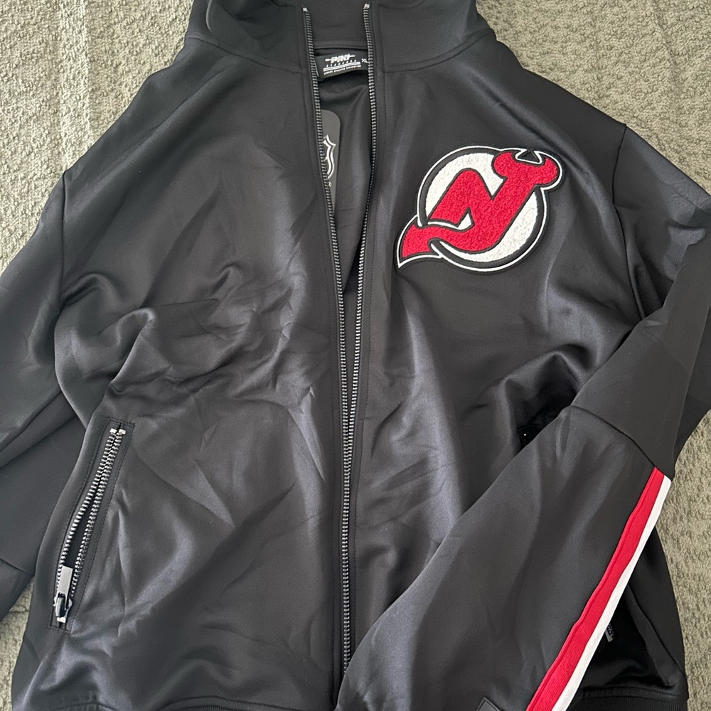 NJ Devils NHL Zip-Up Jacket with Logo